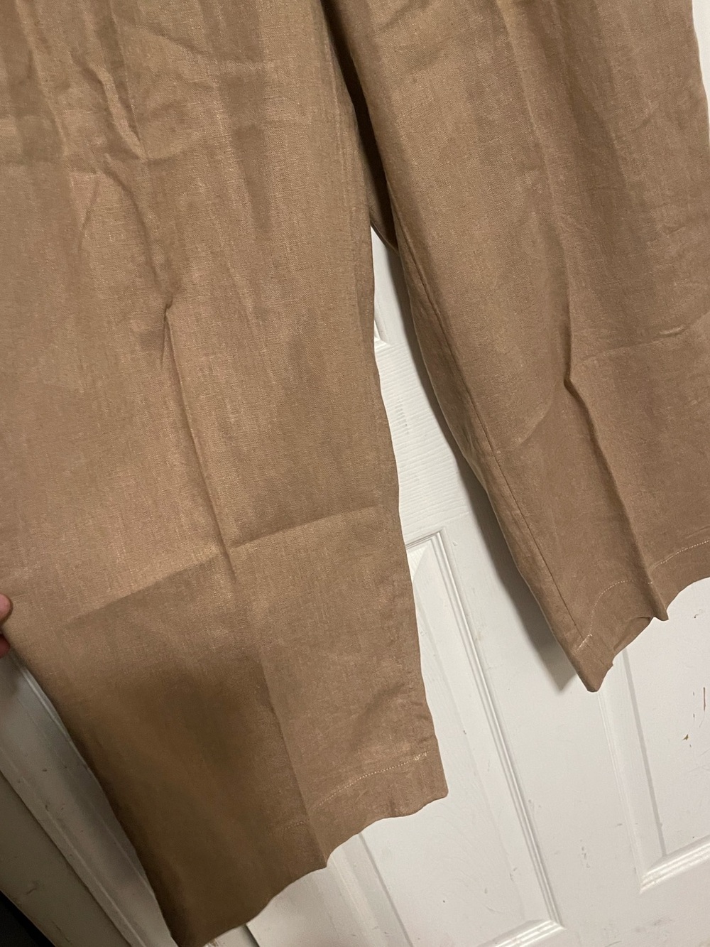 New Nautica Drawstring Chinos in Khaki linen blend pants wide leg - Picture 5 of 9